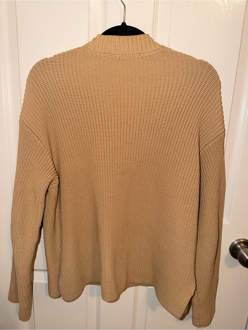 Ann Taylor Beige/Tan Ribbed Button-Front Cardigan - Picture 4 of 5